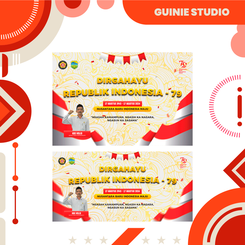 Desain print banner kemerdekaan